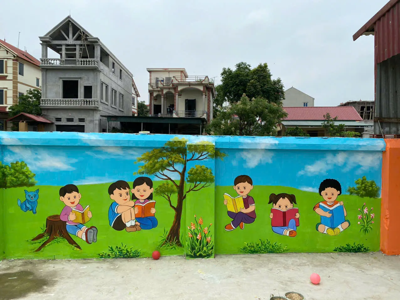 Tranh Mầm Non Trang Trí Tường Rào (1)