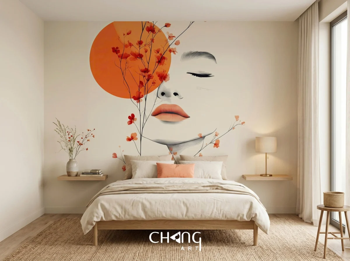 Vẽ tranh tường phòng ngủ hiện đại - Chang Art