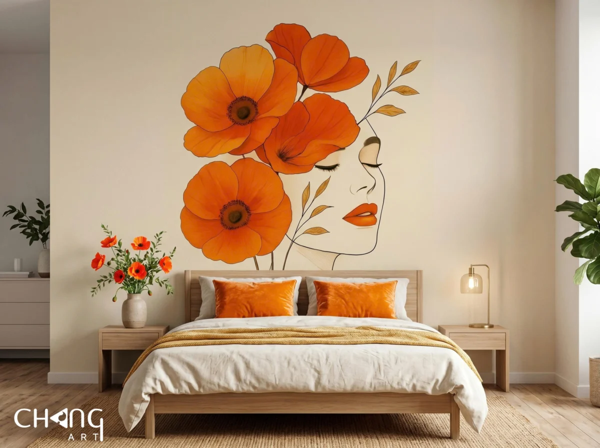 Vẽ tranh tường phòng ngủ hiện đại - Chang Art